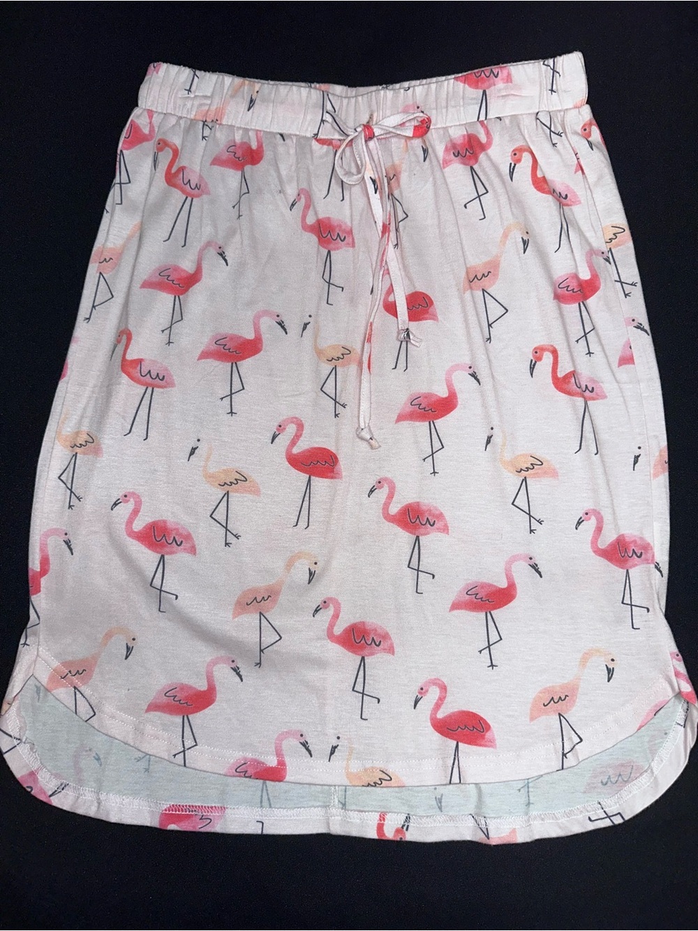 Tickled Teal casual skirt size medium Pink Flamingo Print